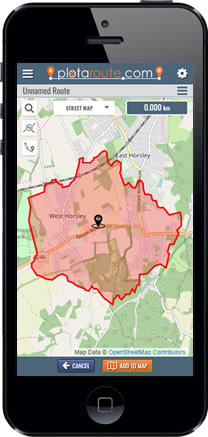 Radius Maps on a Mobile Device