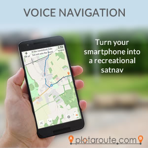 Voice navigation on plotaroute.com