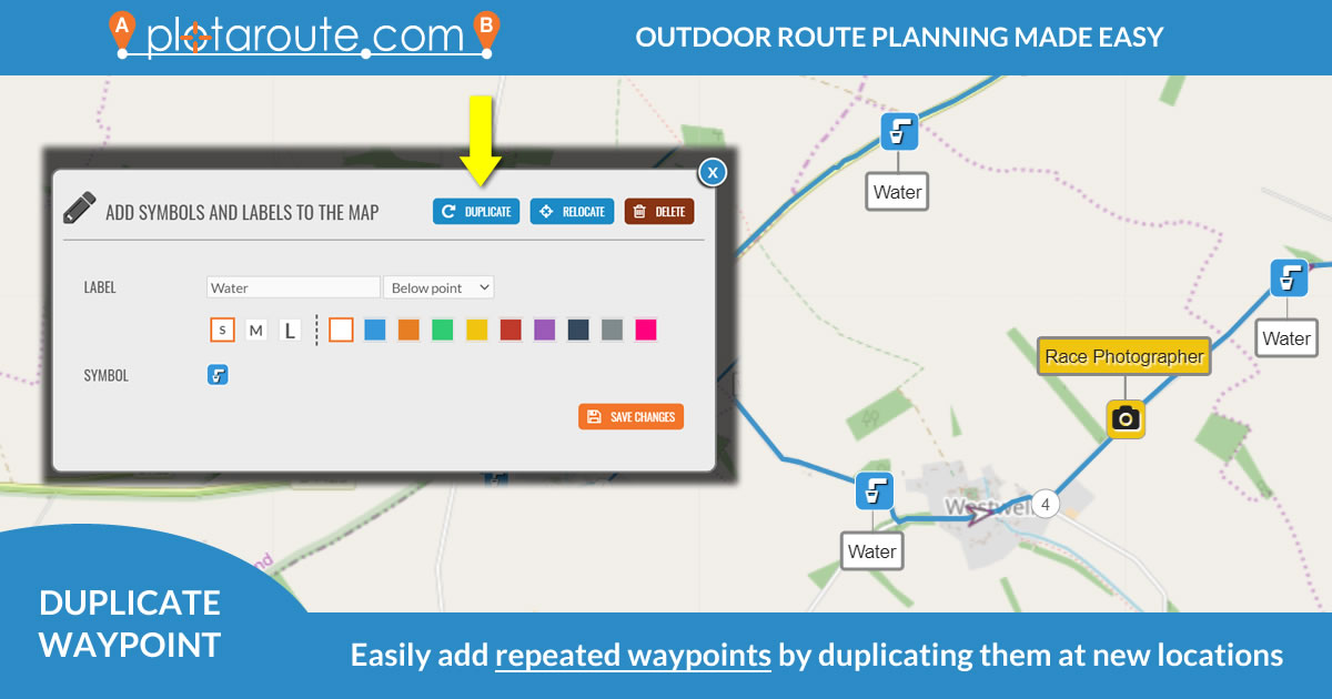 Duplicate Waypoint - easily add repeated waypoints by duplicating them at new locations