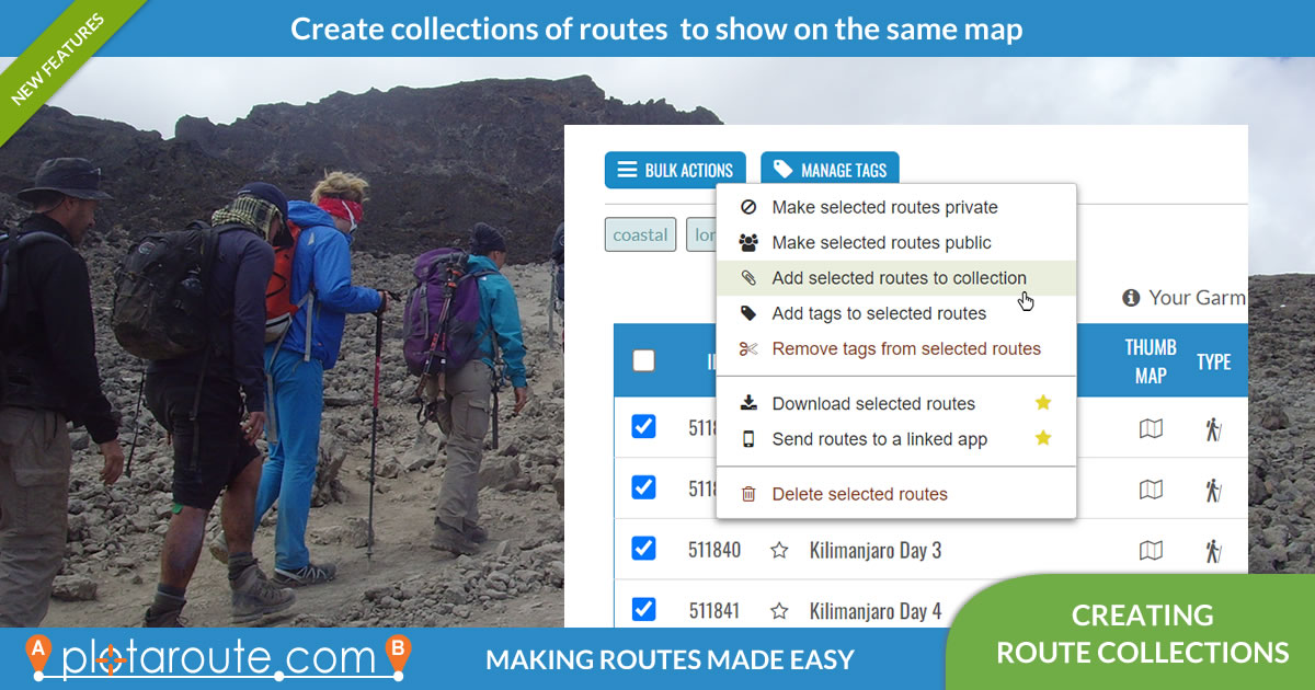 Creating route collections