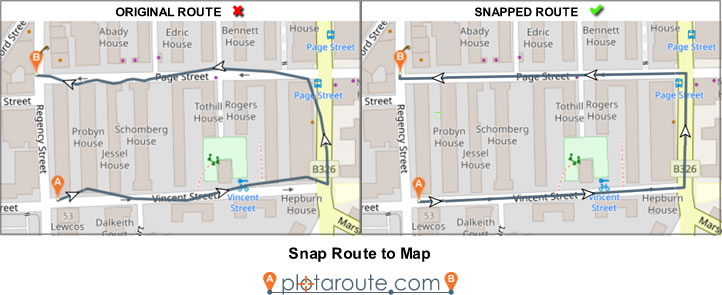 New Snap Route to Map feature