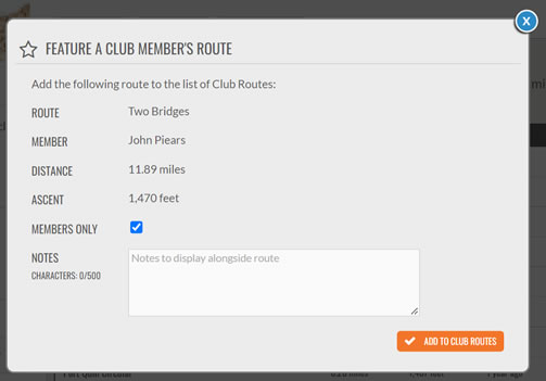 Add a club route