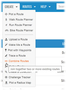 Combine Routes menu option