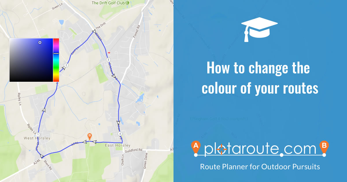 How to change the colour of your routes on the map