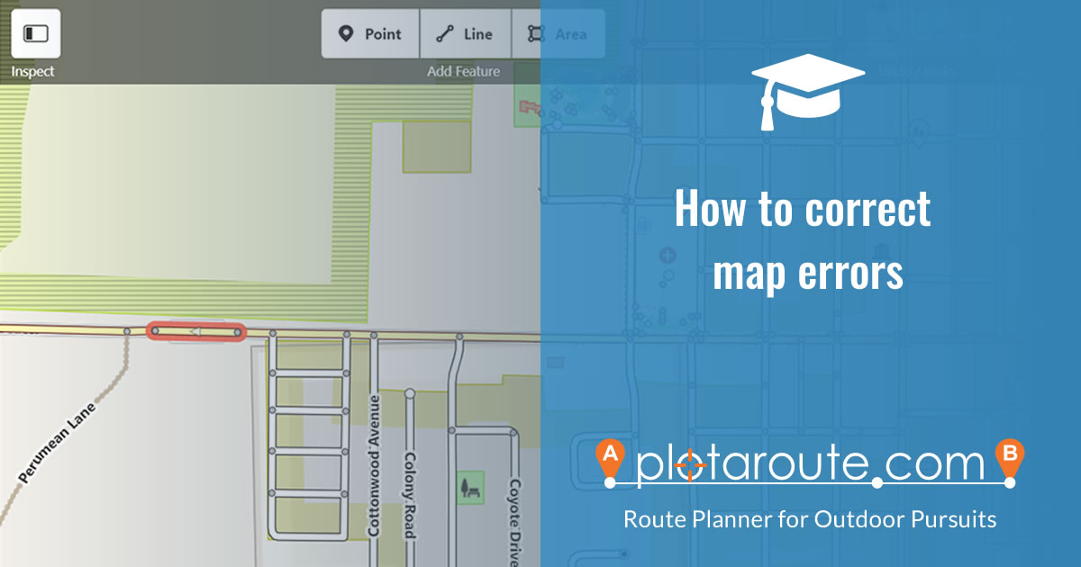 How to correct errors on maps used by plotaroute.com route planner