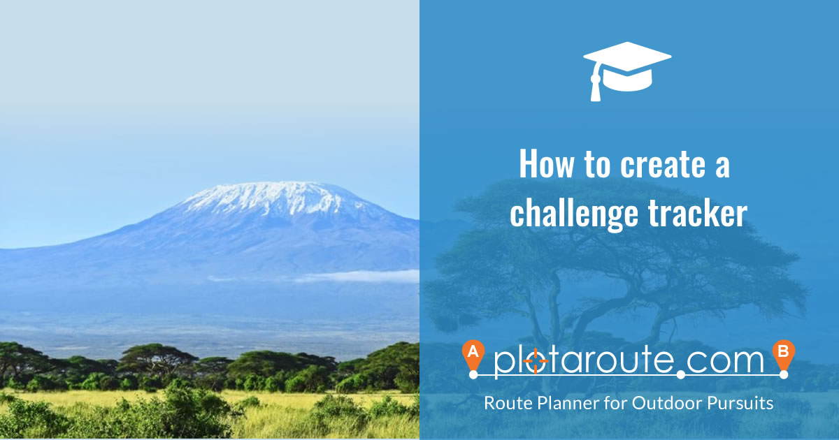 How to create a challenge tracker map to track your progress on a long distance challenge