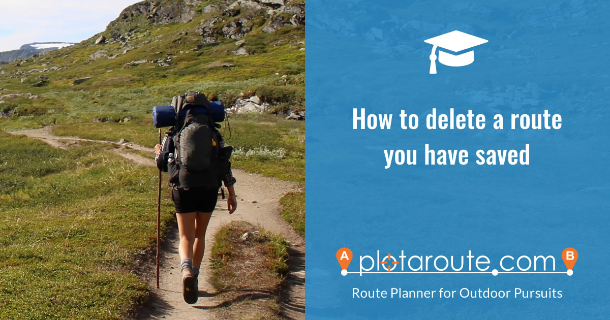 How to delete a route from plotaroute.com