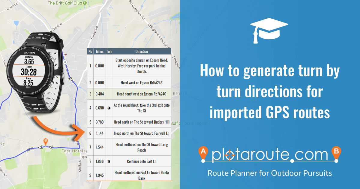 How to generate turn by turn directions for imported routes