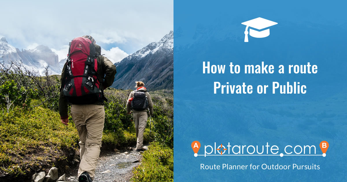 How to change the privacy status of a route on plotaroute.com