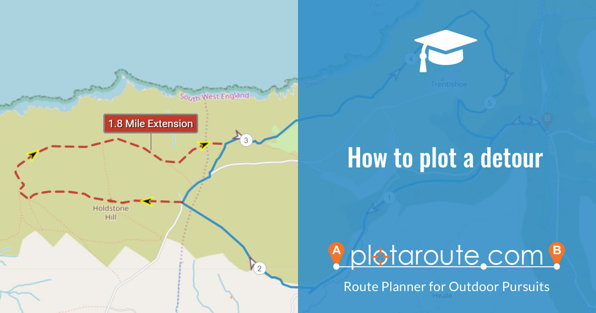 How to plot a detour to show an alternative way for a section of a route
