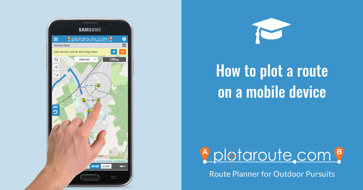How to plot a route on your smartphone using plotaroute.com
