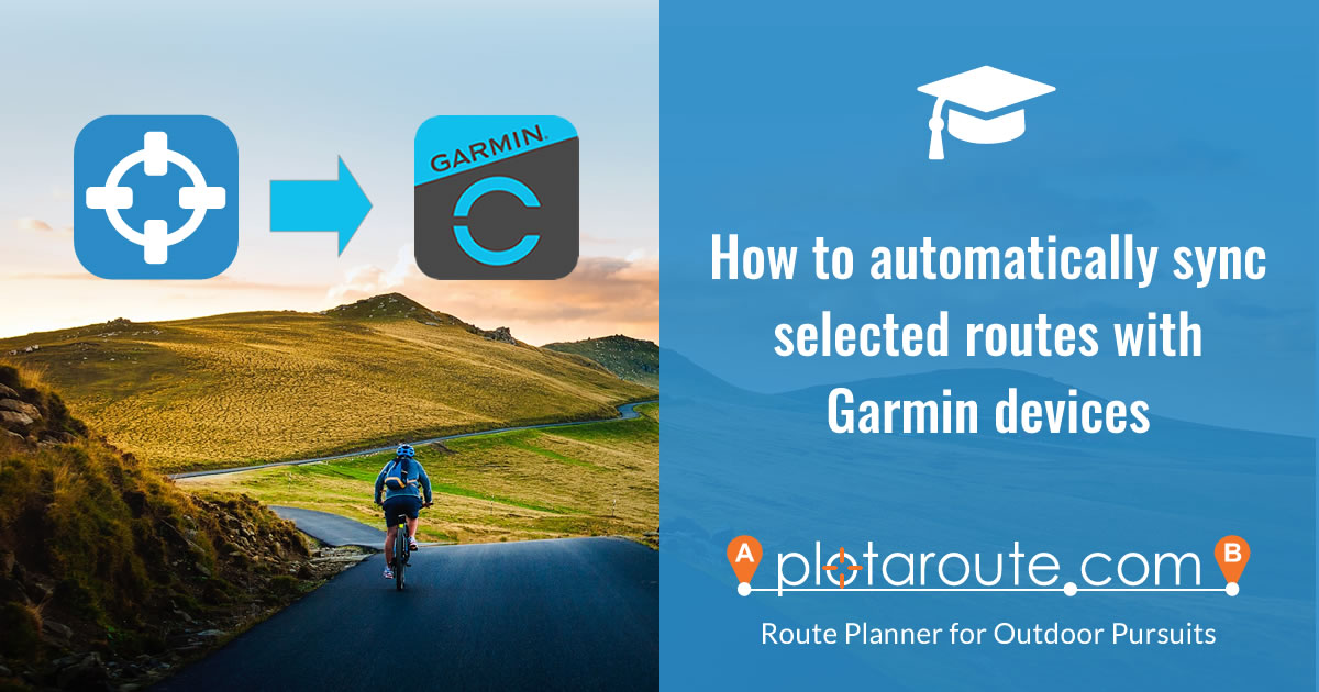 How to use the Garmin Sync feature on plotaroute.com
