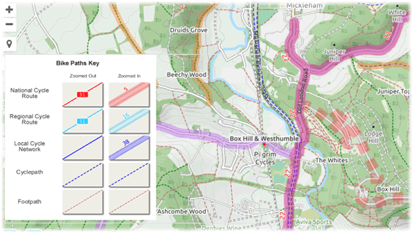 OSM Cycle Map on the plotaroute.com route planner