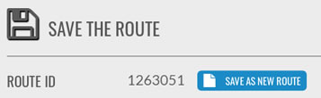 Save As New Route button