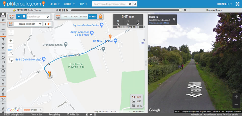 Google Street View Split-Screen Route Planner