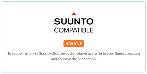 Begin setting up the Link to Suunto